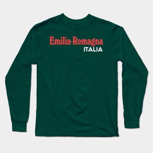 Emilia-Romagna Italia / Retro Italian Region Typography Design Long Sleeve T-Shirt